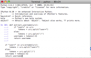 IPython command interpreter is broken when using libedit with command history