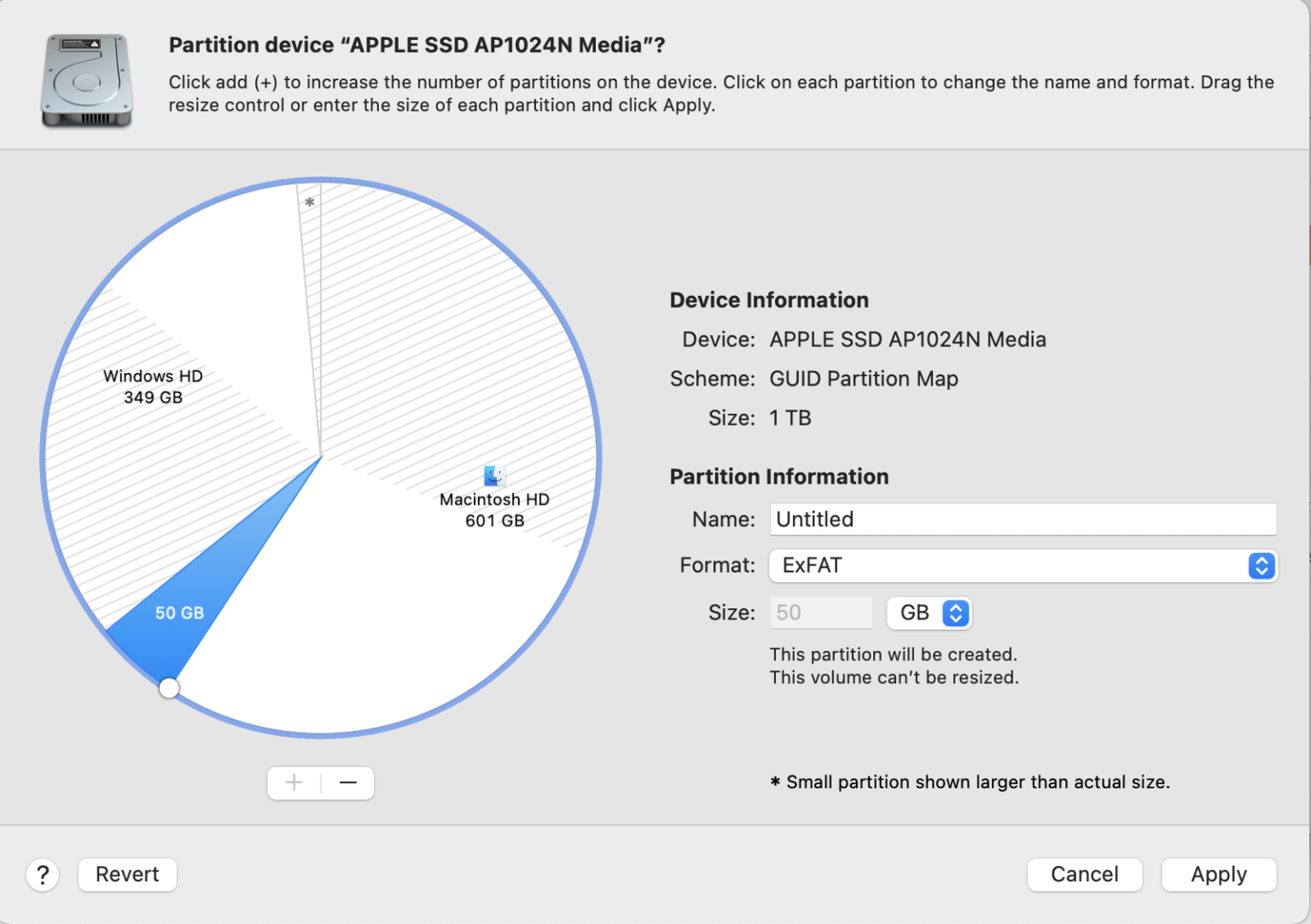 Resize Boot Camp partition on macOS Monterey with APFS without